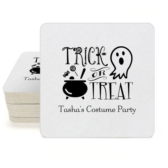 Trick or Treat Square Coasters